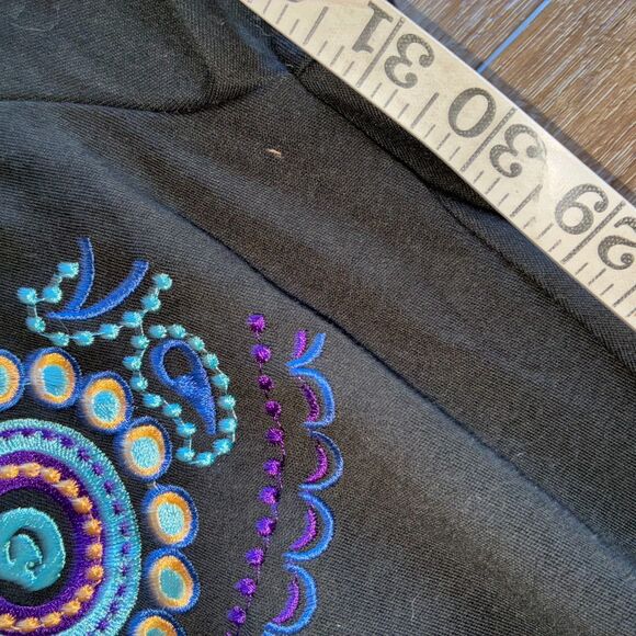 Cookies Black Paisley Jogger Pants Embroidered XL NWT - Picture 6 of 7